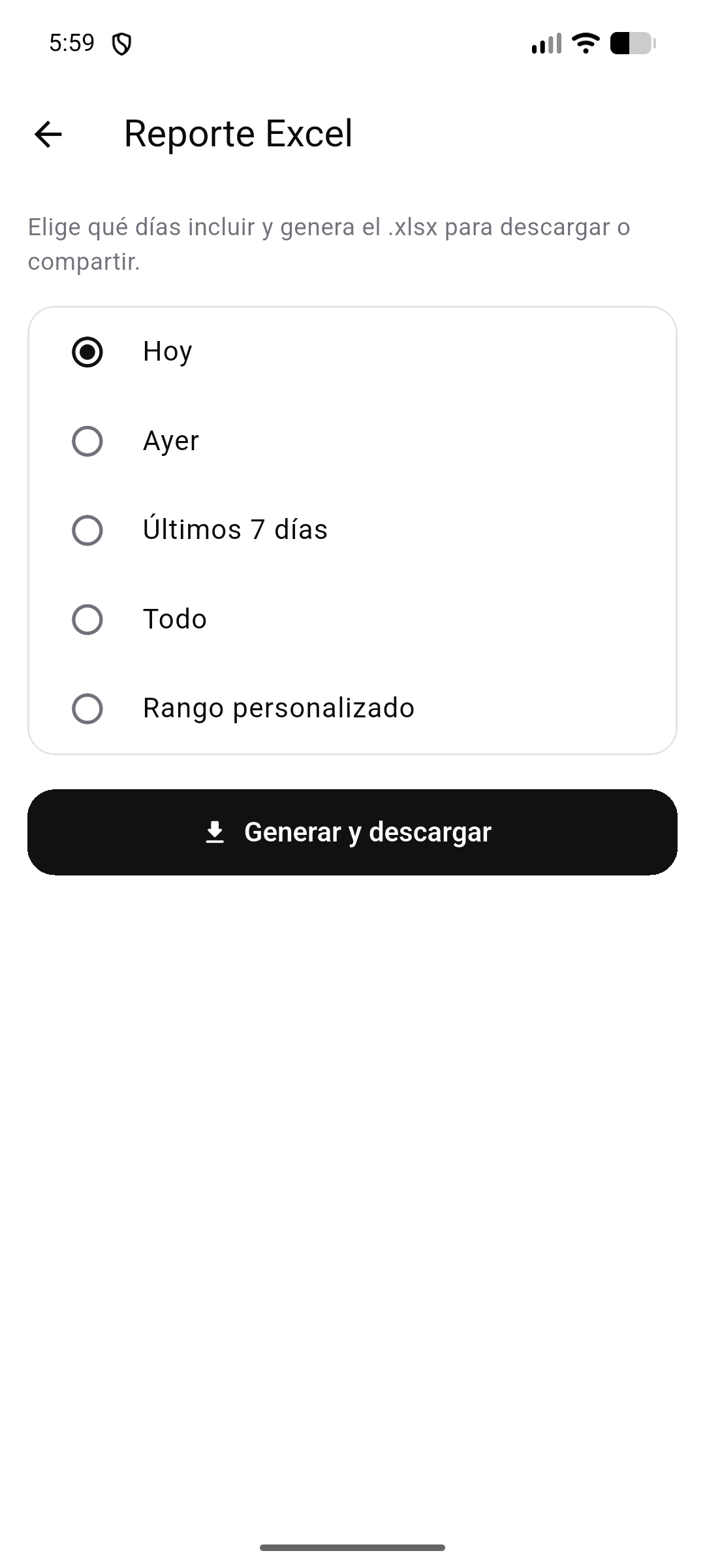 Reporte Excel